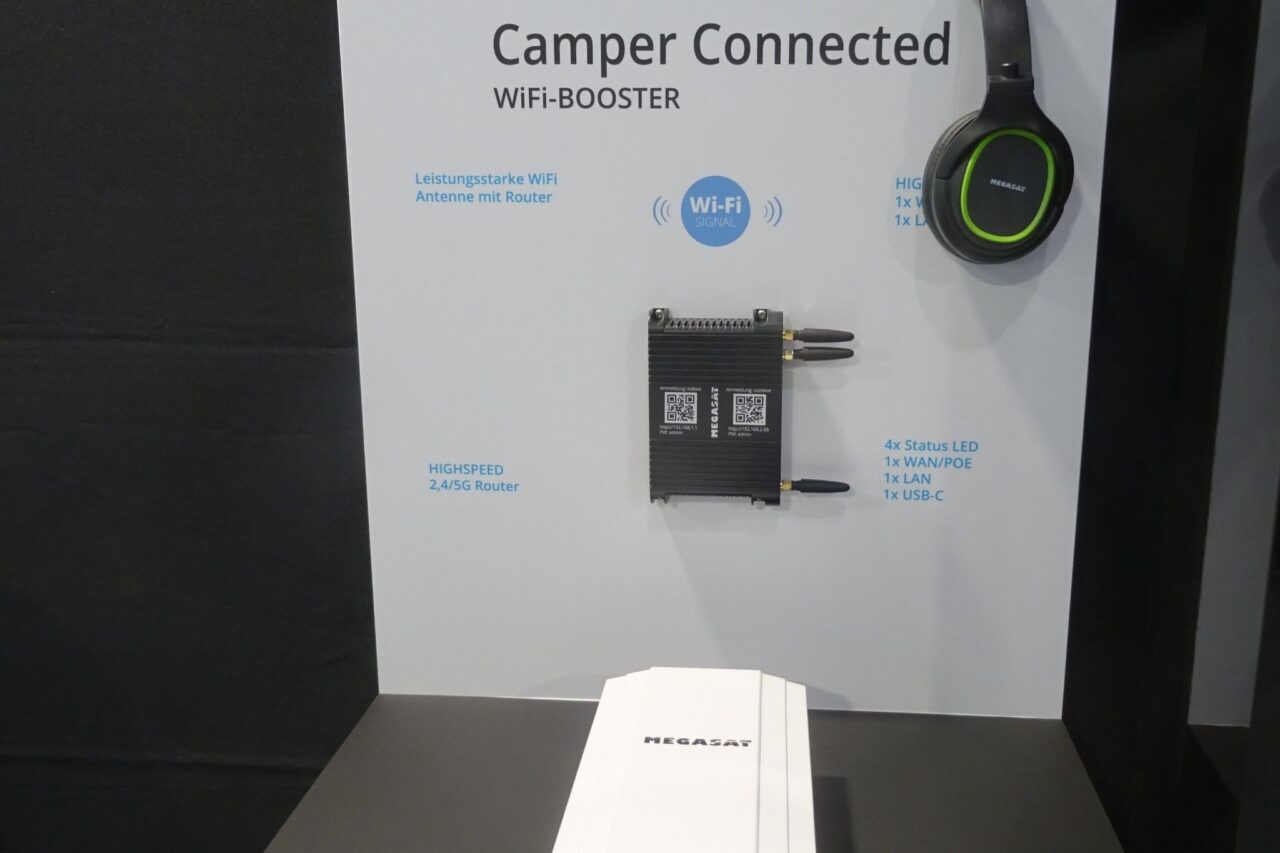 Megasat ürün yenilikleri (2025) - Mobil uydu anteni, WiFi güçlendirici ve Bluetooth kulaklıklar 2 produktneuheiten megasat camper connected wifi booster caravan salon 2024 c katja scholz