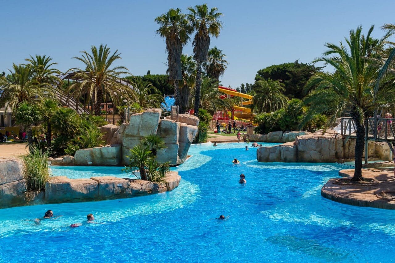 Argeles-sur-Mer'deki Camping La Sirene'de su manzarası